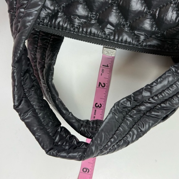 Ecostitch Woven Puff Square Crossbody Quilted Handbag Black PETA Approved NWT - Picture 13 of 13